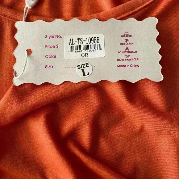 🆕Pretty Angel Orange Ruffle-Hem Tunic L🆕 - Picture 12 of 12